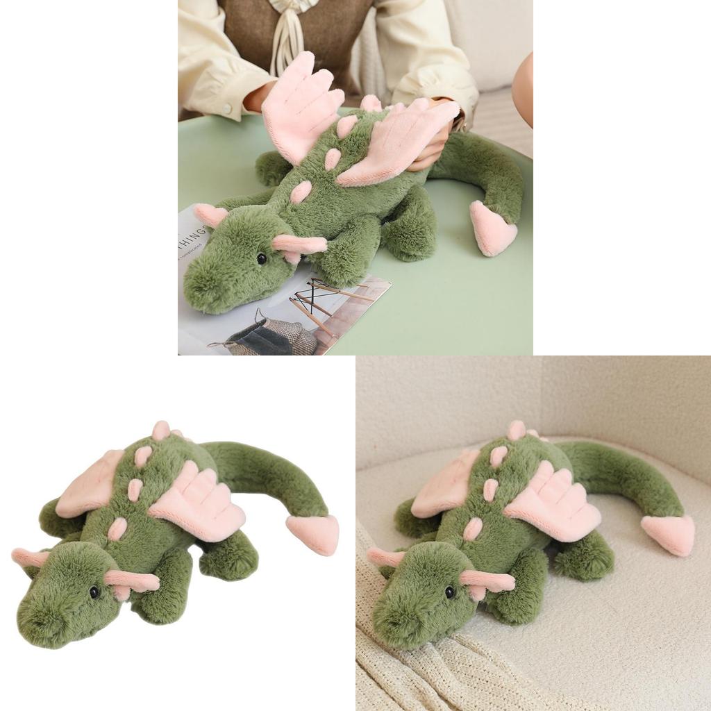 Plush Matcha Dragon Toy With Soft Pp Cotton Filling For Kids And Adults