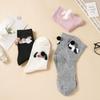 Women's Cute 3D Plush Animal Crew Socks Breathable Cotton Mid-Calf Socks Cartoon Panda Dog Bunny Cat Design Casual Socks for Daily Wear