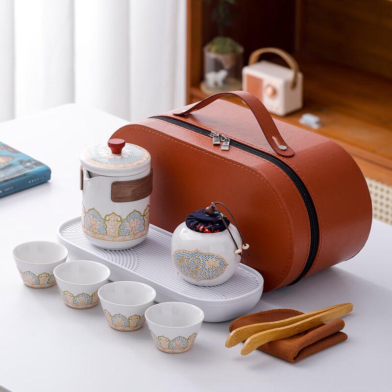 Портативный керамический чайный набор «Древний шарм» от Hongyuezai