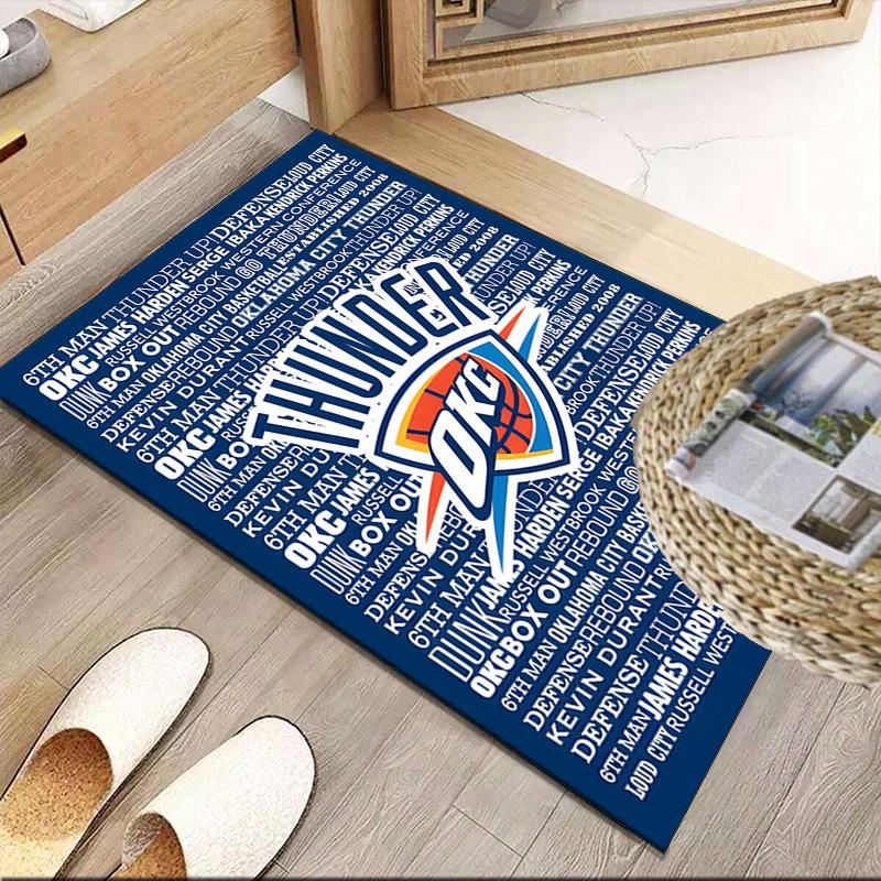 Thunder Basketball Team  Carpet, Kitchen Rugs, Yoga Mat, Non-Slip Mats, Rug for Bathroom, Living Room Bedroom, Camping Rugs Christmas Gift