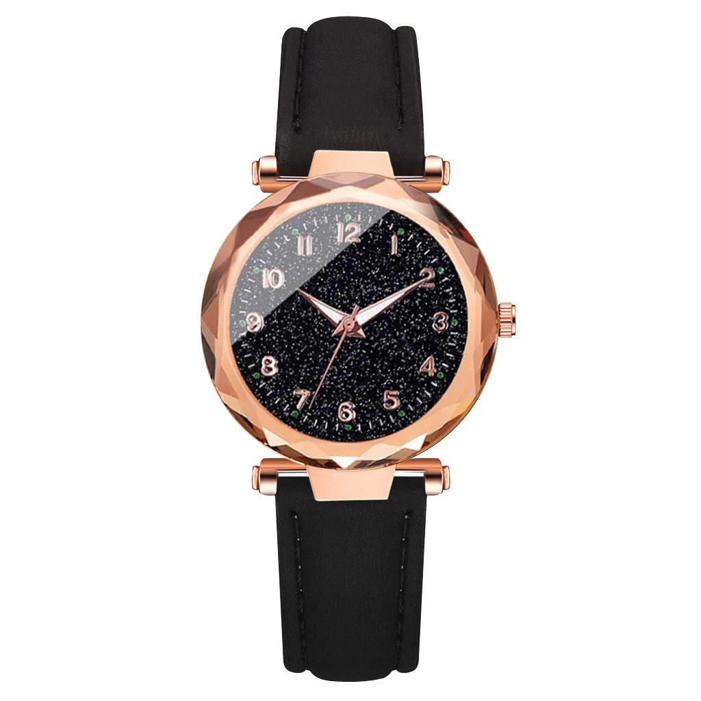 Alloy Shell Non-Plastic Shell Fashion Trend Women'S Casual Simple Belt Watch Quartz Watch Bracelet Set