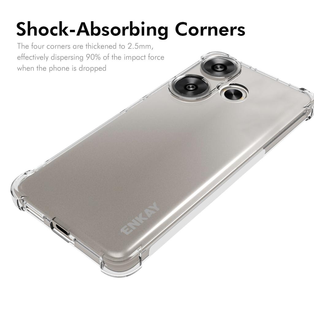 ENKAY HAT PRINCE For Xiaomi Redmi Turbo 3 5G/Poco F6 5G TPU Case Non-Slip Clear Phone Cover