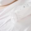 Academy Style Girls' Thin Shirt with Doll Collar & Embroidery – Autumn Collection for Older Children