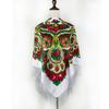 135*135Cm Russian National Square Scarf Women Luxury Floral Print Bandana Scarves Ukrainian Fringed Shawl Travel Sunshade Wraps