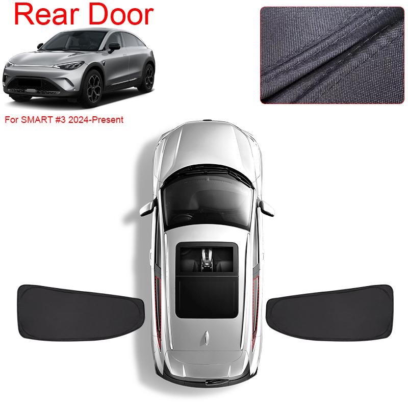 Car Black Windows Privacy Sunshade For Smart #3 2024-2026 Auto Anti-UV Heat Insulation Protect Cover Interior Accessories