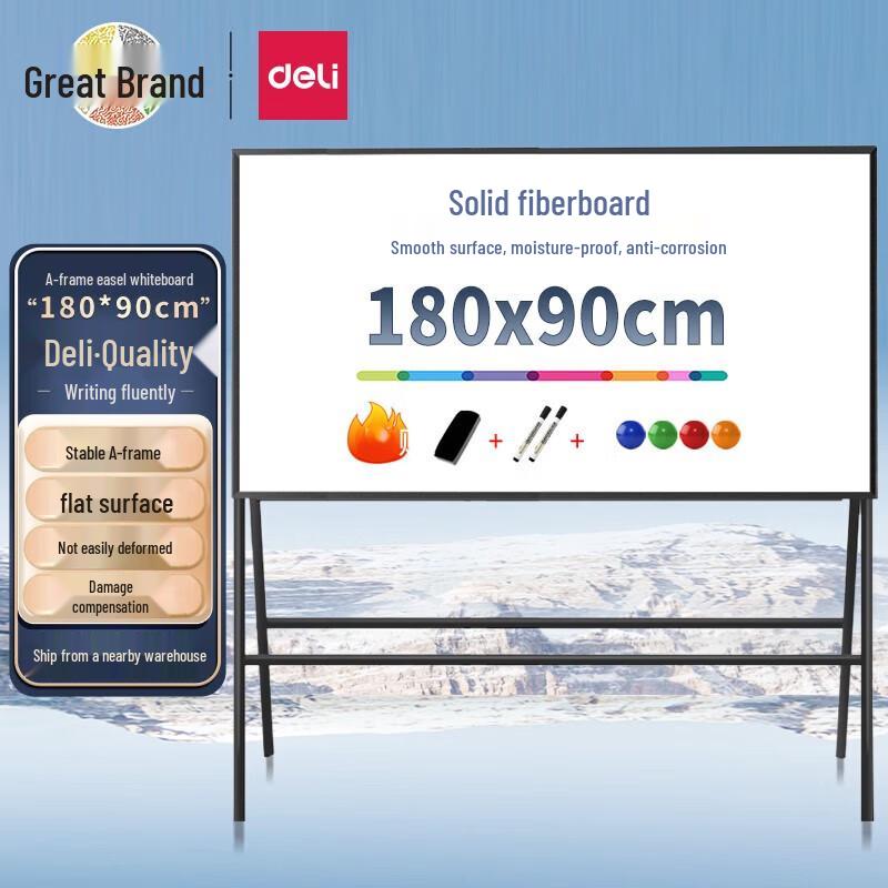 Deli Mobile Magnetic Whiteboard with Stand