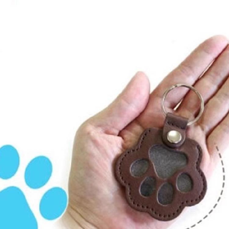 Decorative Leather Keychain with Pet Hair Storage Soft Sturdy Design Pet Hair Keyring for Personal Belongings