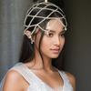 Pearl Beaded Headwear Tassel Bride Headpiece Fashion Pearls Weave Hat  Women