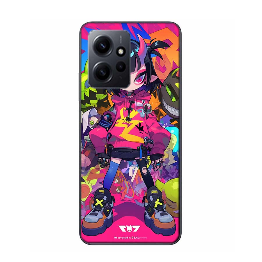 Graffiti Art Colorful Princess Girl Phone Case For Redmi 12 13C 12C 15C 9 10 10C Note 13 Pro Plus 14 15 Pro 9T 9C 9A TPU Soft Co