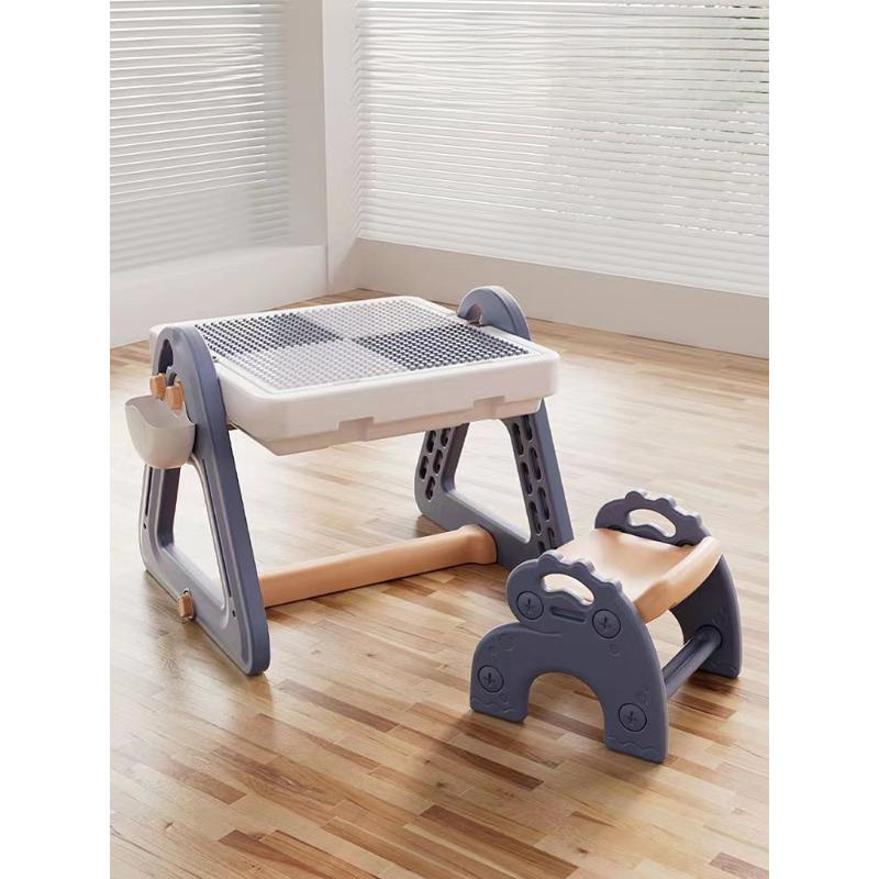 Children's Multifunctional Building Block Table Foldable Drawing Board  Ever-changing Boy Toy Table  Educational Baby Girl Table and Chairs