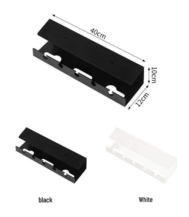 Punch-Free Under-Desk Cable Management Rack: Wire Fixing Storage Organizer