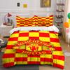 Red-yellow Checkered Pattern. Bedding Sets Duvet Cover Sets Duvet Covers Pillowcases(1 * Duvet Cover 2 * Pillowcases Without Duvet Insert)