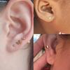Silver Gold Cartilage Earring for Women Hypoallergenic Flat Back Earrings Threadless Helix Earring Tragus Studs 6mm Cartilage Jewelry Flatback
