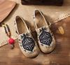 Trendy Ethnic Style Round Toe Cotton Linen Flat Shoes
