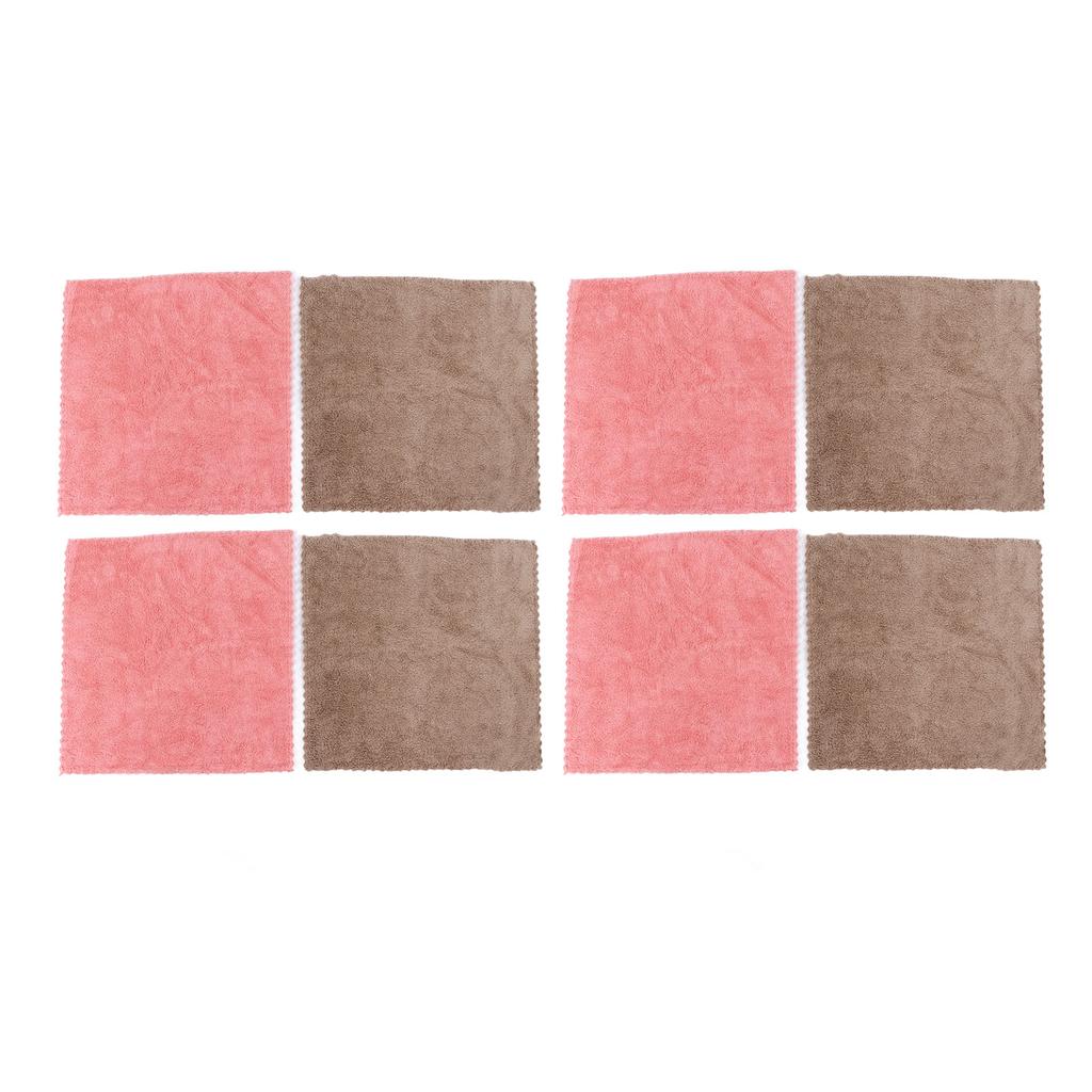 8pcs set Super Absorbent Microfiber Kitchen Dish Cloth Anti Sticking Oil Cleaning Towel