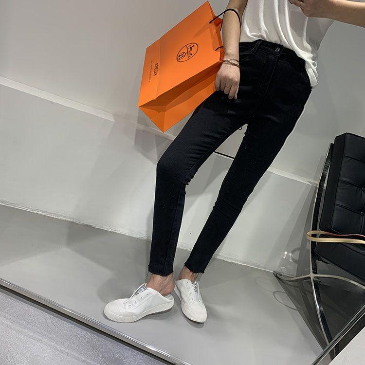 2025 High-Waisted Stretch Slimming Women's Flared Cropped Jeans for Spring/Autumn
