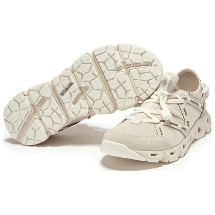 Columbia Fabric Round Toe Drawstring Shock Absorption Support Lightweight Low Top Outdoor Functional Shoes Women Shoes Khaki DL8463-102