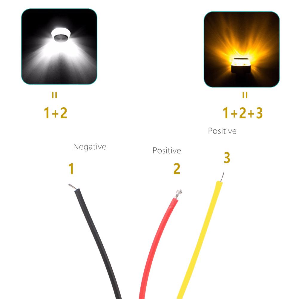 2PCS Motorcycle Turn Signal LED Light Indicator Blinker Handlebar Edge Light