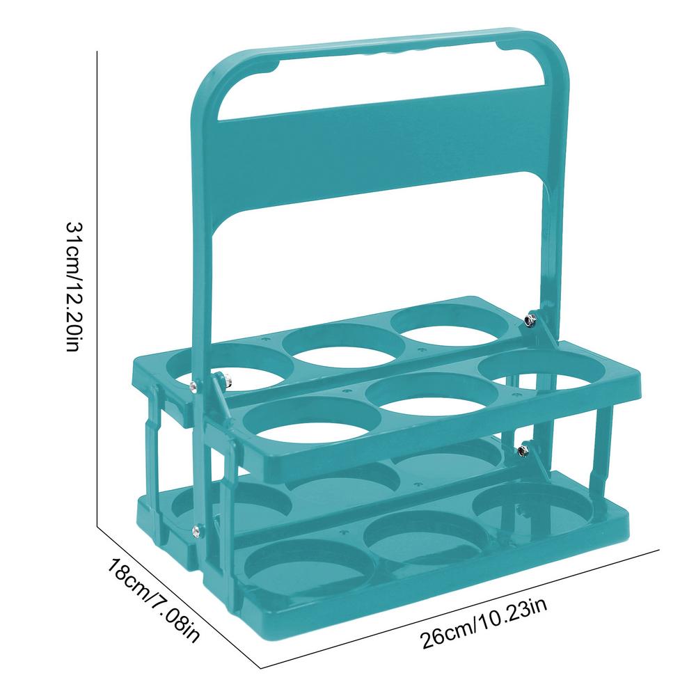 Suport pentru sticle de bere pliabil, pachet de 6 culori, cu mâner, portabil, reutilizabil, suport pentru pahare de vin, container pentru băuturi