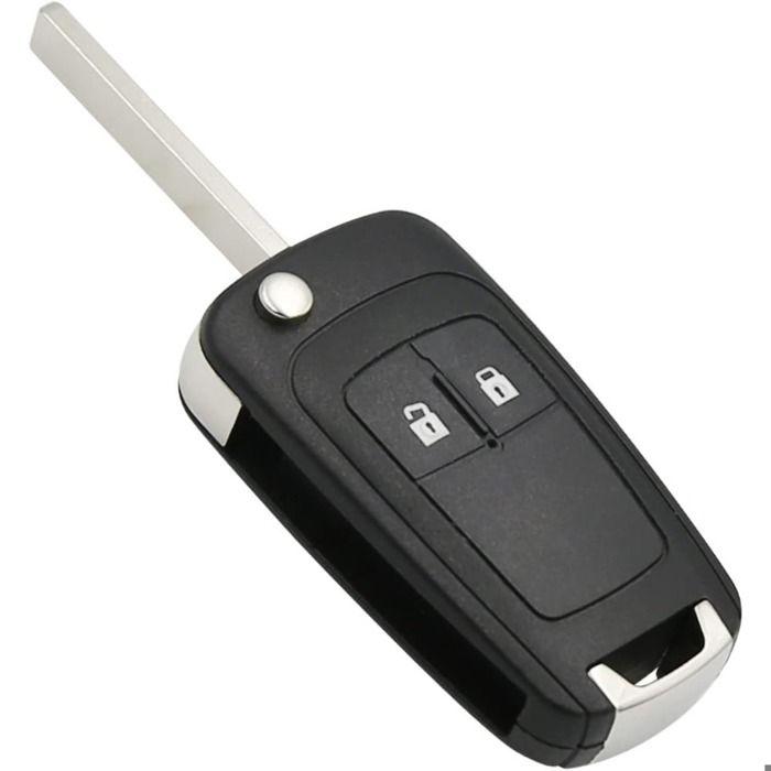 Key Shell Fold Remote Opel, 2 Buttons Car Key Replacement Case for Insignia Astra Movano Mokka