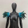 Gothic Halloween Masquerade Feather Shawl Costume Accessory
