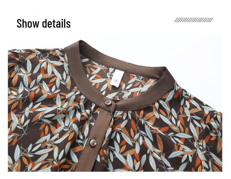 Mom's Summer Chiffon Top: Stylish, Loose, and Slimming for Middle-aged & Elderly Women