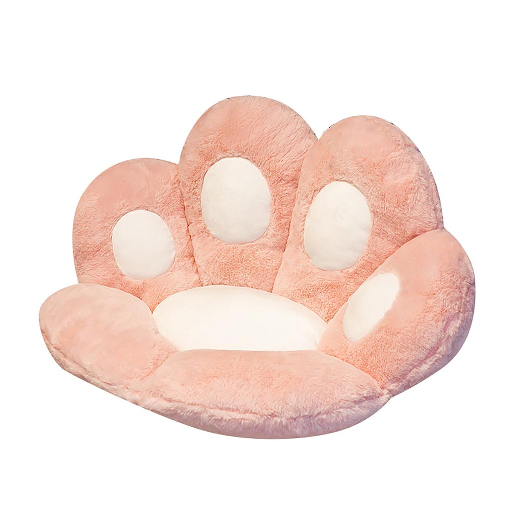 Plush Paw Shaped Seat Cushion Small Size 70x60cm Soft Comfortable Floor Cushion for Home Office Indoor Seating Support