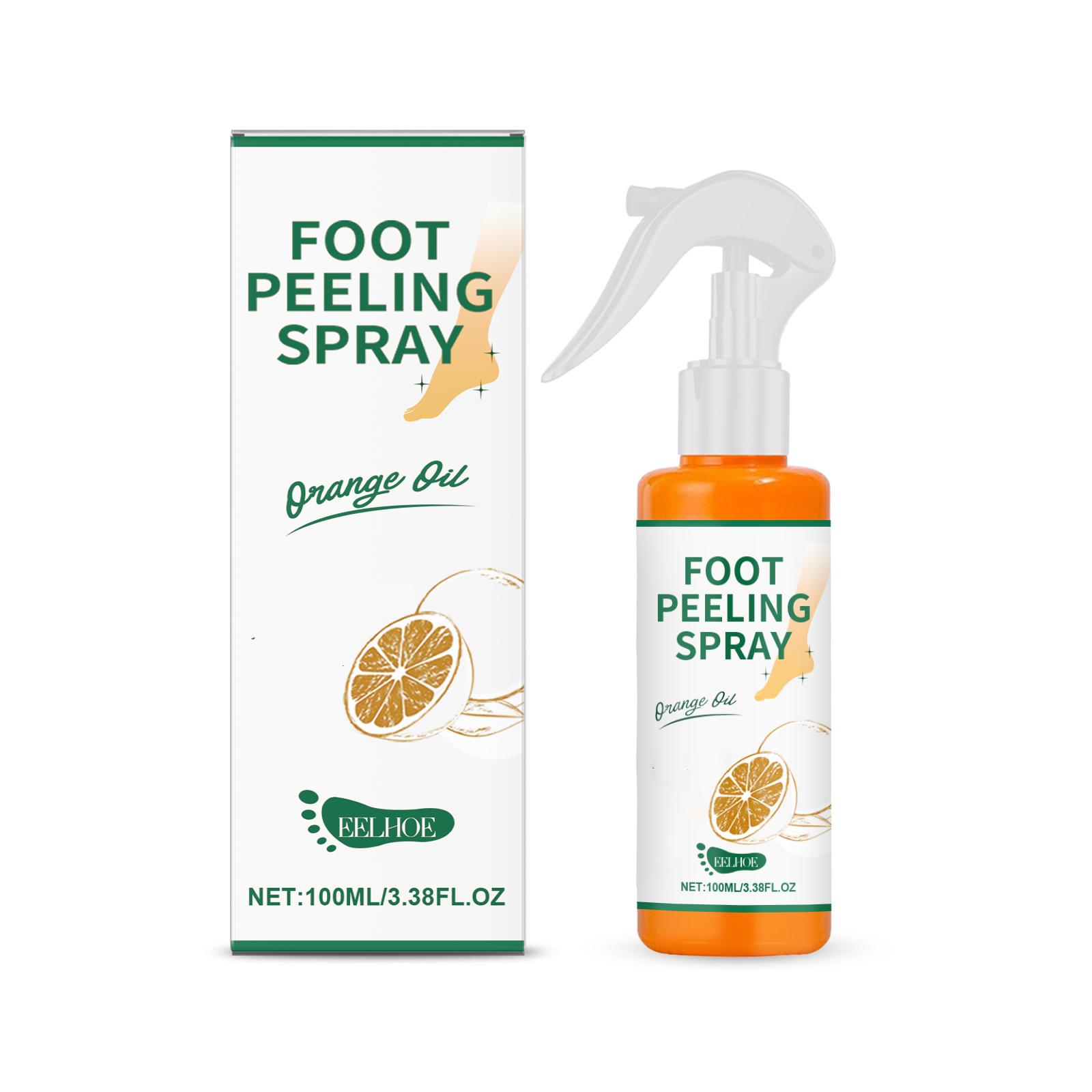 EELHOE citrus green tea exfoliating spray for hands, feet, elbows and knees to remove old waste keratin care spray 100ml