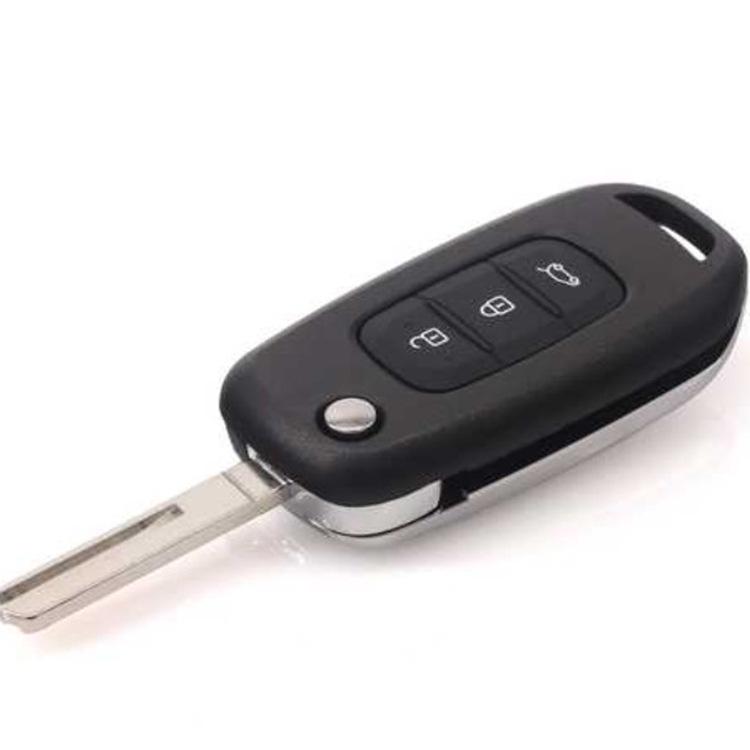 Compatible with 2022 Renault Kadjar and Koleos: 3-Button Folding Key Shell Replacement