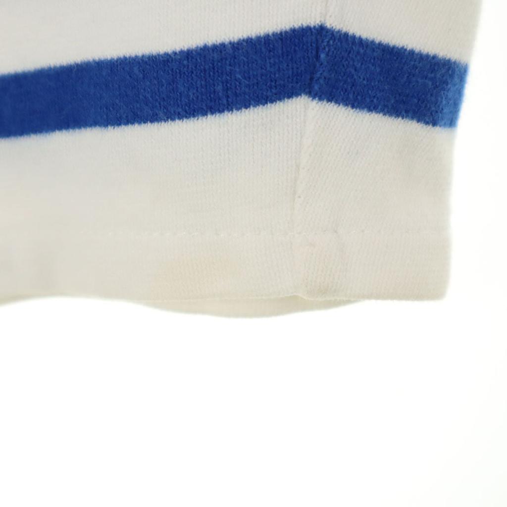 ORCIVAL Made in France Long sleeve Boat neck one piece White x blue Women Used