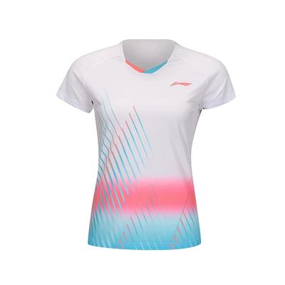 Li Ning Bequeme Atmungsaktive Badmintonbekleidung Damen Oberteile Weiß AAYU144-2
