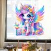 Cartoon Rainbow Unicorn Glass Sticker for Children's Room, Bedroom, Living Room, Study, Window Decoration
