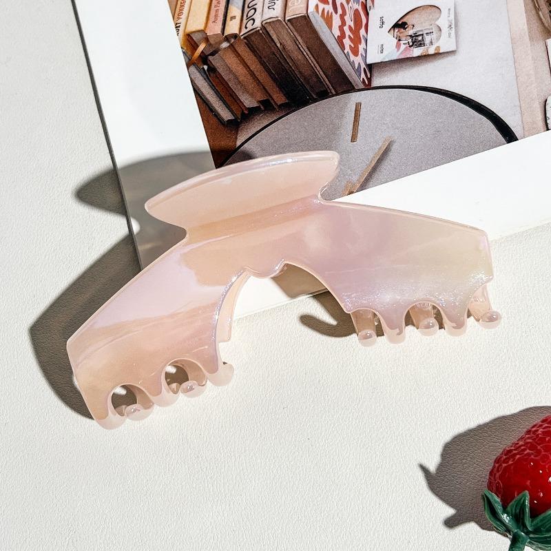 Jelly-colored Bow Back Head ClawLarge Hair Claw Updo Shark Clip Hair Accessory