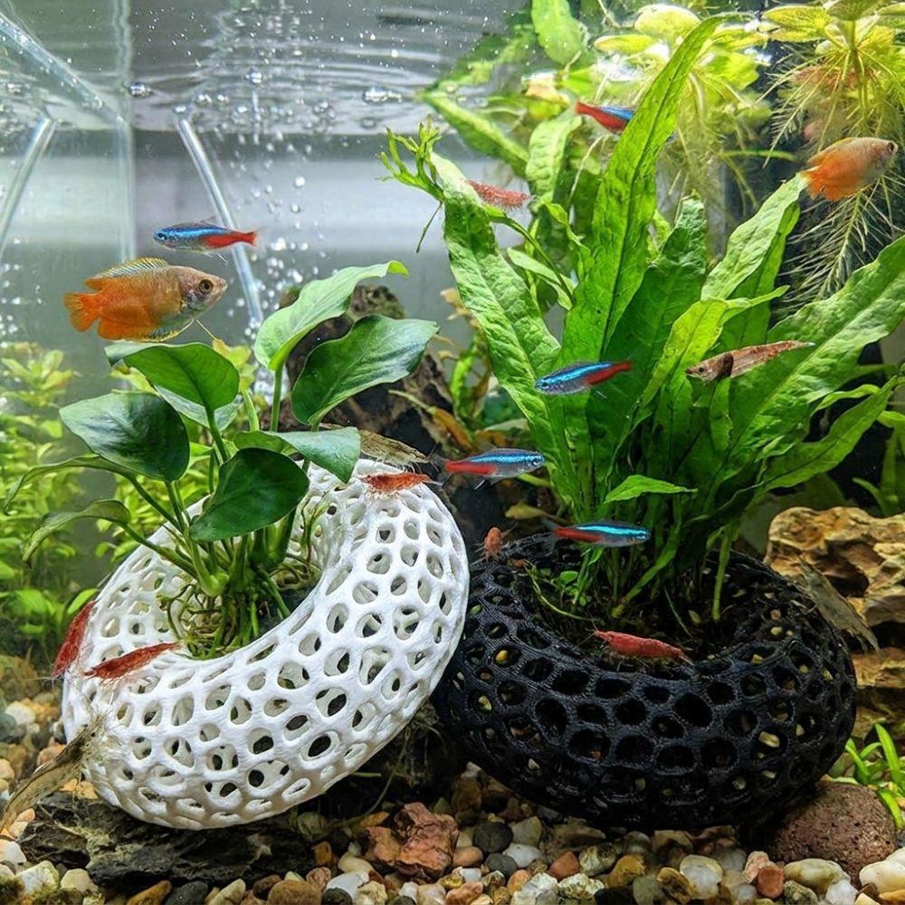 Porous Structure Aquarium Fish Shelter 3D Printed Fish Resting Place Betta Habitat Small Fish