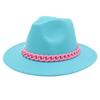 New Pink Acrylic Top Hat, Big Brim Jazz Hat, British Felt Hat, 26-Color Hat.
