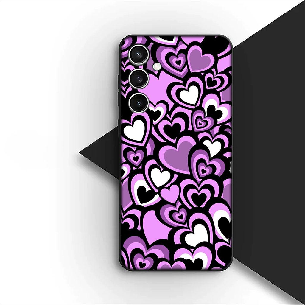 Star Dark Red Heart Love Phone Cover Soft Case for Samsung Galaxy S10 S8 S9 Plus A33 A34 A31 70 A71 A72 Note 20 9 8 S10E Casing