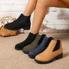 Women Ankle Boots Chunky Heel Platform British Style Boots Women Thick Sole Comfortable Shoes Autumn Winter Casual Chelsea Boots