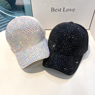 Summer Ladies Baseball Cap Korean Wild Spring and Autumn Rhinestone Caps Fashion Personality Street Highlights Hip-hop Hats EMA