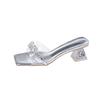 2025 summer new crystal transparent one-word drag rhinestone cool slippers women wear thick heels fashion high heels women