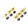 Gold Engraved Guitar Tuning Pegs with Screws, Three-Line Classical Open Style, Pack of Two.
