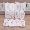 100 Pcs 3x5cm Kraft Paper Brown/white Gift Labels, with 20m Rope, for Wedding, Baby Shower, Christmas Labels, Party Decora