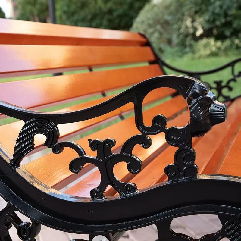 Durable Outdoor Park Bench with Backrest