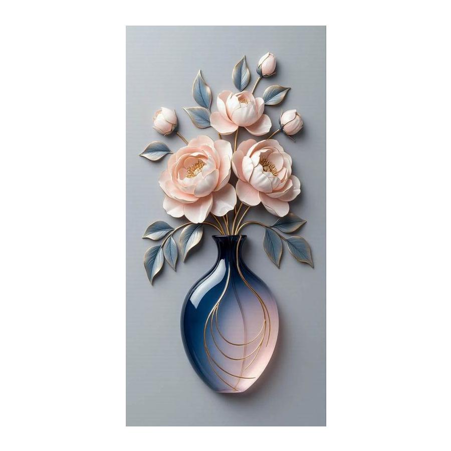 Still Life Flower Vase Large Size Diamond Painting Floral Diy Full Square Round Drill Rhinestone Embroidery Mosaic Cross Stitch Kits Wall Decor