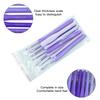9PCS Set 2.0-6.0mm Purple Gradient Soft Grip Crochet Hook Ergonomic Silicone Non-Slip Handle for Yarn Knitting Hook Needle