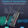 Anti-interference 3.5mm AUX Audio Noise Filter Ground Loop Noise Isolator Eliminate For Speaker Phone Car Stereo Audio System