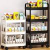 Multi-layer Mobile Storage Rack for Kitchen, Bedroom, or Living Room