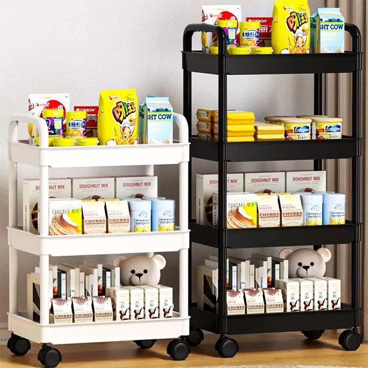 Multi-layer Mobile Storage Rack for Kitchen, Bedroom, or Living Room