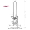 M-Modern Minimalist Iron Tissue Paper Towel Holder Stand Black/Silver Countertop Kitchen Dining Table Dispenser Elegant Decor