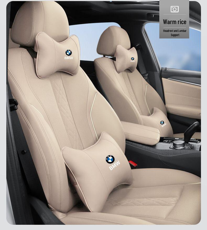 BMW Headrest & Lumbar Support Pillow - Fits X1, X3, X5, and 1/3/5/7 Series for Neck Protection & Interior Decoration