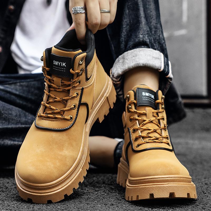 Men's boots autumn and winter new casual boots high-top non-slip soft bottom comfort outdoor boots fashion youth tooling boots